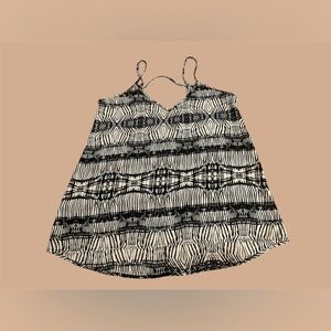 Love culture Chic Black and Aztec Tribal black and White Patter, Tank top